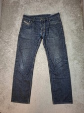 Men’s Diesel Larkee Jeans W36 L34 Dark Blue Regular-Straight Button Fly