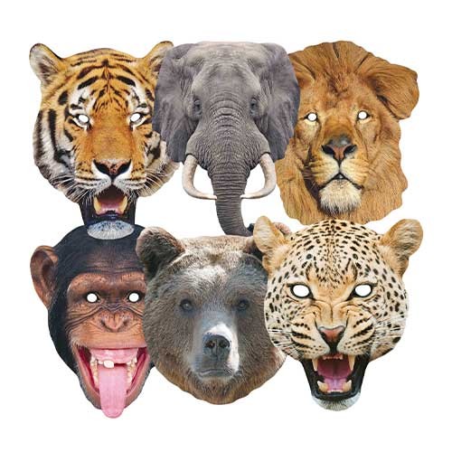 Wild animals cardboard face - wild,