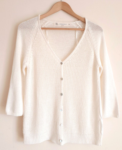 Zara ivory chiffon back - zara,