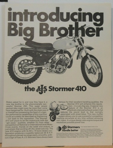 1971 ajs stormer 410 - ajs, print