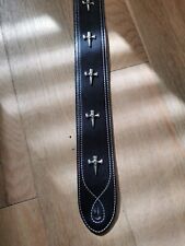 Guitar Strap Custom Made Studded Leather 60mm Wide