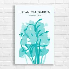 Botanical Garden Teal Canvas
