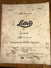 PARTS LIST LISTER LR AND SR 1-2-3 CYLINDER AIR COOLED DIESEL ENGINES BOOK 1970