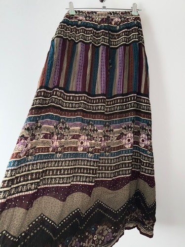 Long black skirt bohemian - long,