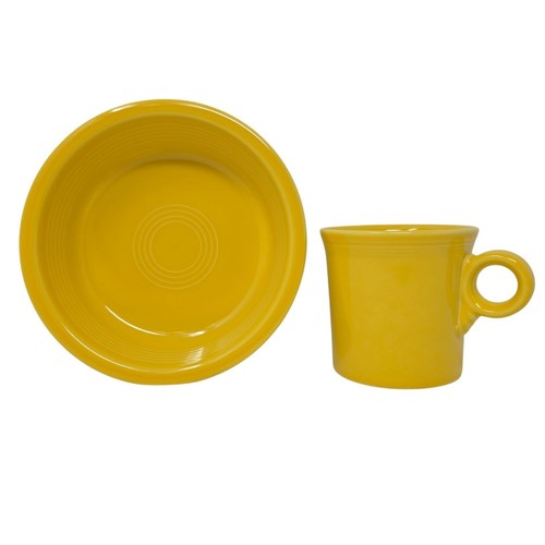 Fiesta ware yellow cereal bowl - yellow,