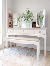 **SPRAY PAINTED** White Stag Minstrel compact dressing/console table set