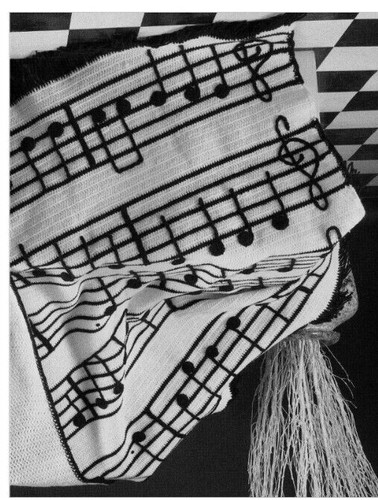 Vintage musical notes - vintage, throws