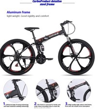 26 inch Mountain Bike for Men, 21 Speed Mens Mountain Bike Aluminium Frame MTB