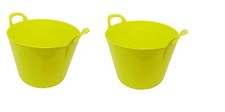 PACK OF 2 42L YELLOW FLEXI TUB