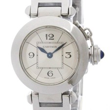 CARTIER Miss Pasha Stainless Steel Quartz Ladies Watch W3140007 Polished