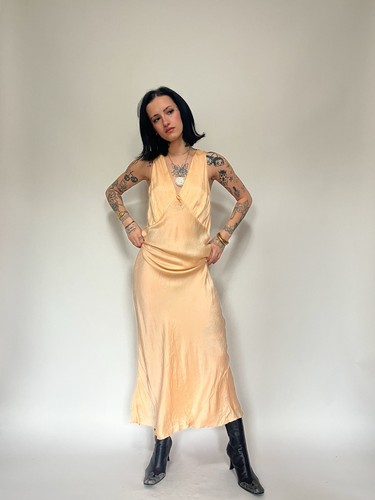 1930 silk bias cut dress - cut,