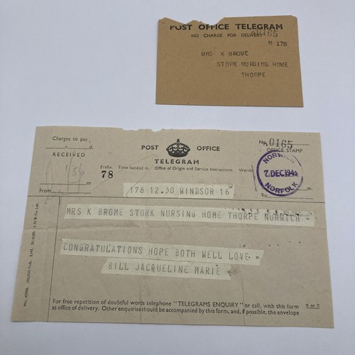 1945 post office telegram - post,