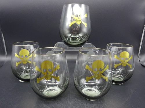 Skull crossbones stemless - &,