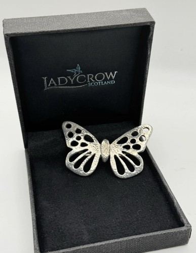 Ladycrow pewter butterfly - pewter,