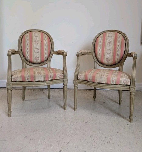 Pair louis xvi painted - of,