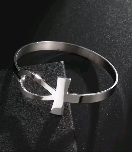 Ankh bracelet bangle silver - bangle,