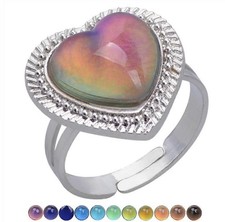 Adjustable Heart Mood Ring