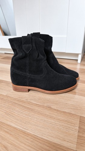 Clarks black suede ankle - ankle, boots
