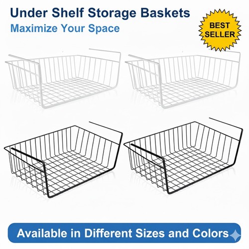 2pcs large under shelf storage - 2pcs,