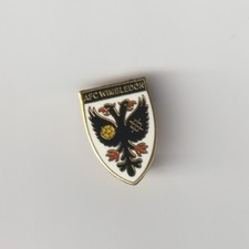 A.F.C. WIMBLEDON White Shield Club Crested Enamel Badge FREE POST UK
