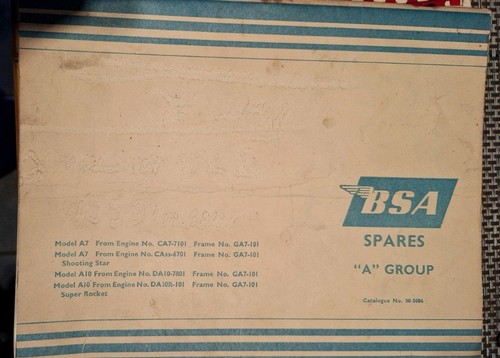 Bsa parts manual - a10, a7
