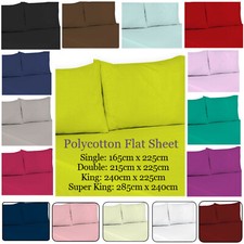 Polycotton flat sheet bed - flat,