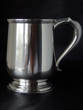 Antique Art Deco Solid Sterling Silver Tankard Birmingham 1915 Not Scrap 171g