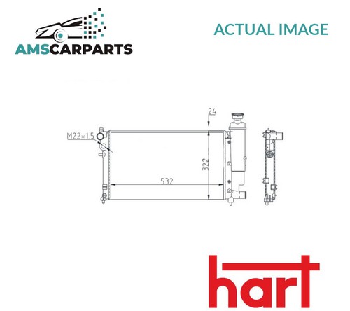 Engine cooling radiator - engine, 605