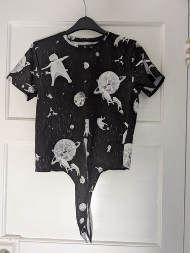Blackmilk clothing space cats - space,