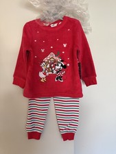 Christmas Minnie Mouse  Fluffy Pyjamas Age 4 - Disney store Brand New