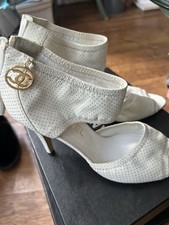 Chanel White Ankle Cuff Shoes