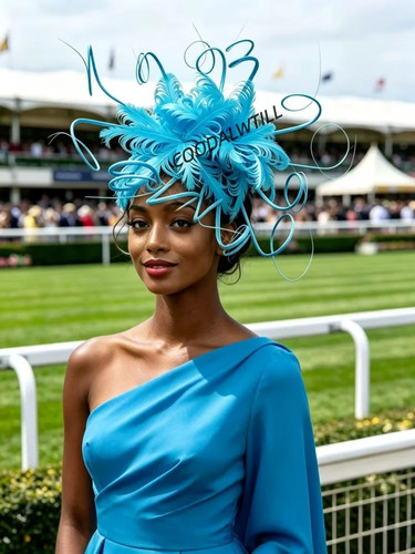 Women feather fascinator - feather, hat