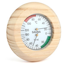 Wood Sauna Thermometer and