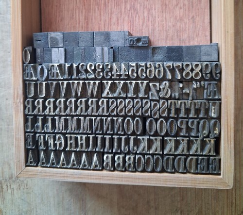 Bookbinders used brass type - bookbinders,