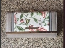 Ladies Leather Purse Vintage Hand Embroidered  Large Purse Vgc 