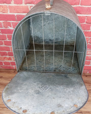 Vintage galvanised metal bin - vintage,