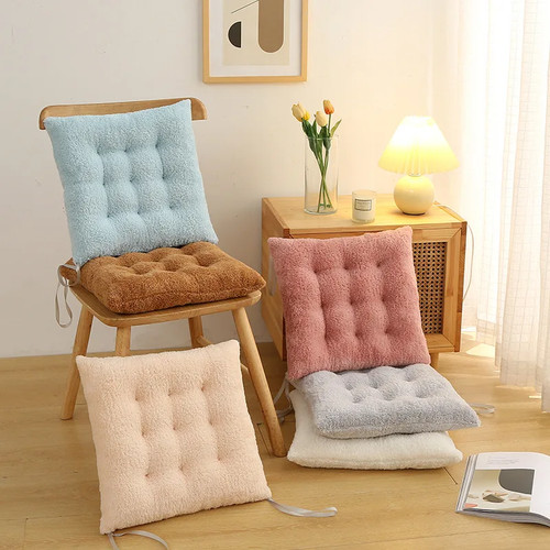Simple plush seat cushion - simple,
