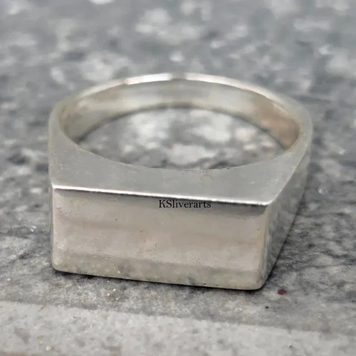 925 sterling silver signet - silver,