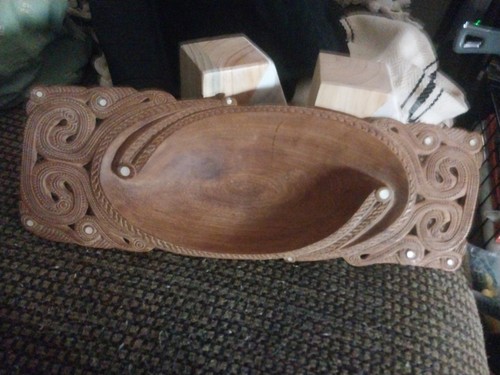 Vintage hand carved wooden - hand,