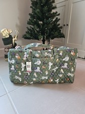 New Vera Bradley Large Travel Duffel Bag Dog Park Green