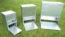 Galvanised Steel Treadle Feeders (7.5kg, 15kg & 25kg) (VERMINPROOF) (Poultry)