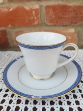 Vintage Fine China Tea Cup & Saucer - Blenheim by Boots - Blue and White