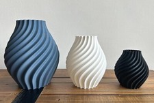 3D Printed Vase - Swirl Vase Flower Vase Ornamental Vase - Dried Flower Vase