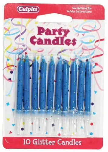 Glitter cake candles pack - glitter,