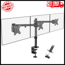 PUTORSEN Triple Monitor Stand for 13-27” LCD LED Screens - Three Arm Desk Mount