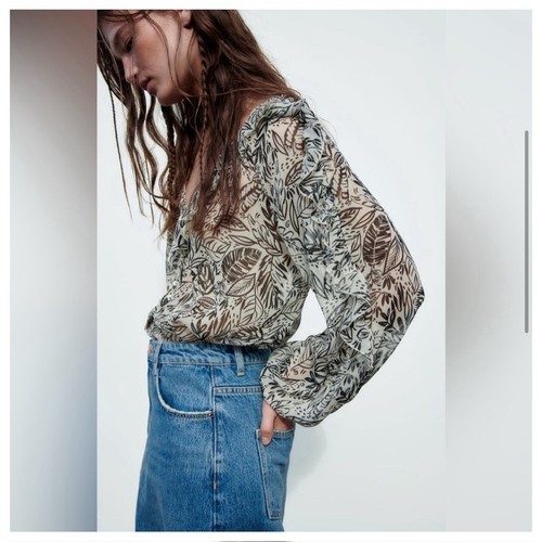 Zara ruffled blouse - zara, v