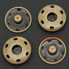 25mm Large Metal Snap Fasteners Poppers Press Studs Silver, Old Gold or Gunmetal