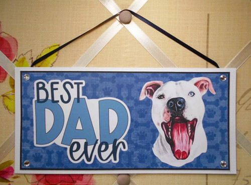 Staffy dog sign - hang, plaque