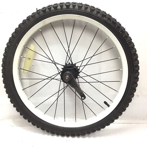 Rear bicycle white wheel - rear,
