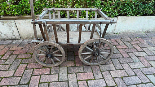 Heavy duty wooden cart with - heavy,